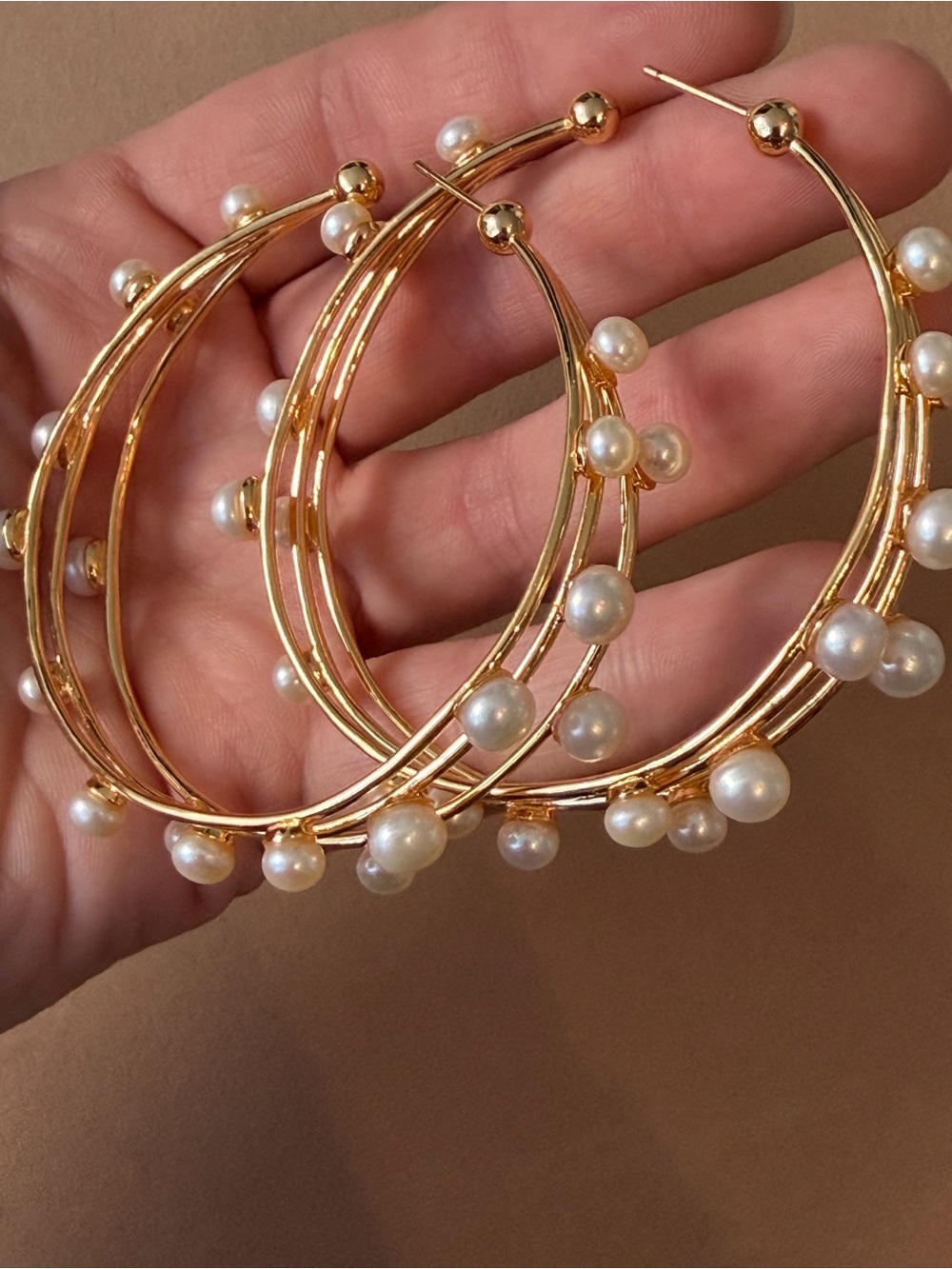 CULT GAIA Shanti Baroque Pearl Hoop Earrings